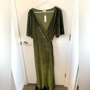 Velvet wrap dress